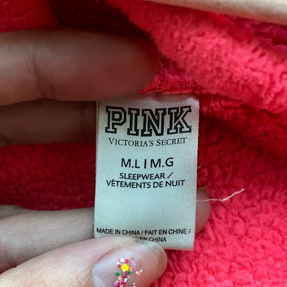 PINK Victoria's Secret Kids Hoodie in Pink with Silver Sequins - Picture 4 of 4